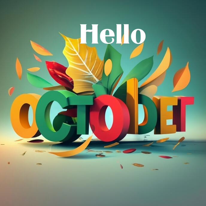 Hello October Design Hello October Template | PosterMyWall