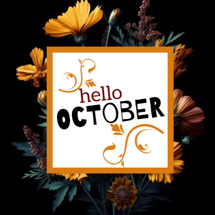 Hello October Design Template | PosterMyWall