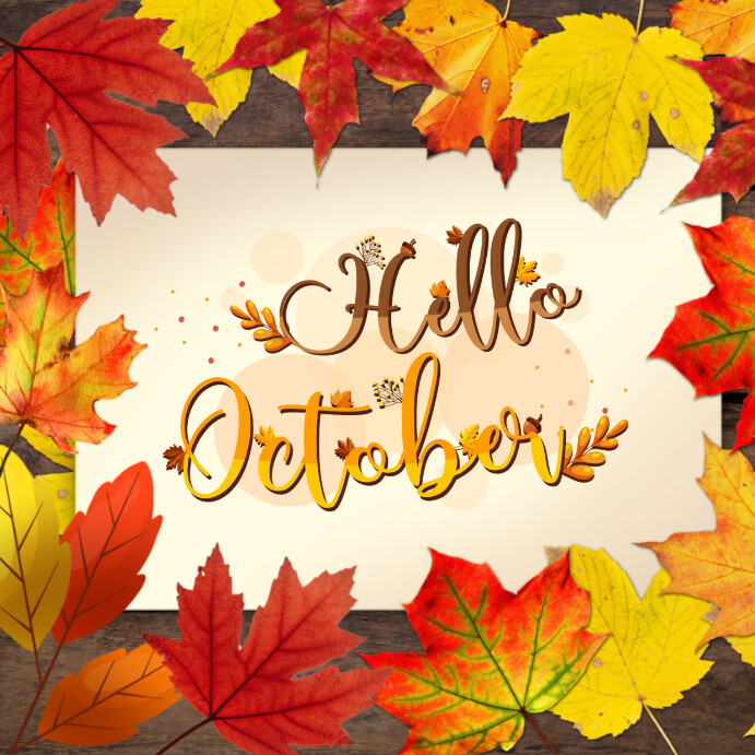Hello October Design Hello October Template | PosterMyWall