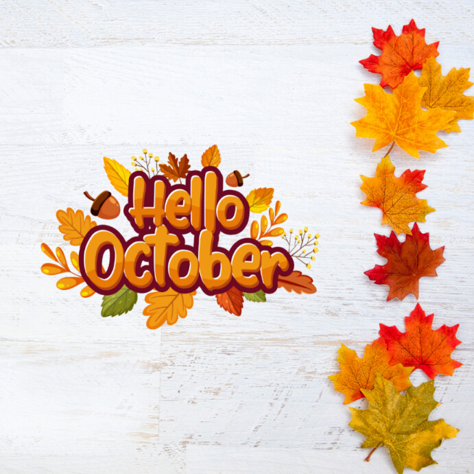 Hello October Template | PosterMyWall
