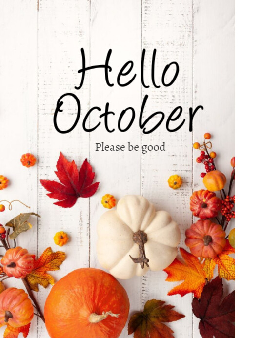 Hello October Design Hello october Template | PosterMyWall