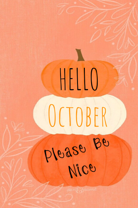 Hello October Cartaz template