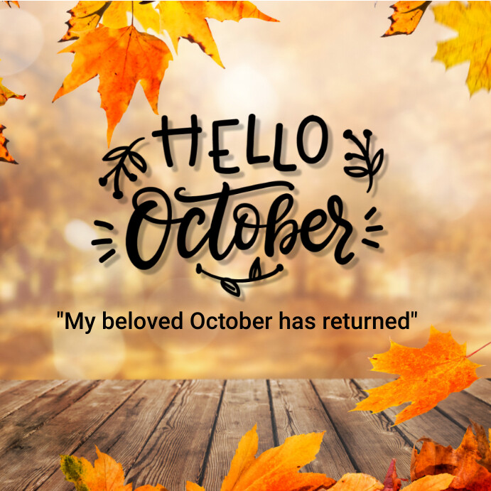 Hello October Template | PosterMyWall