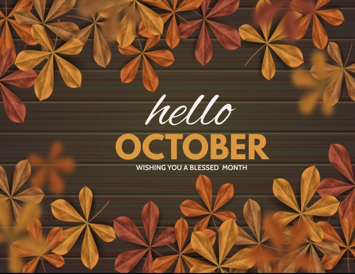Hello October Header Image hello october Template | PosterMyWall