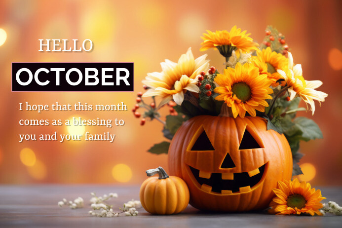 Hello october Template | PosterMyWall