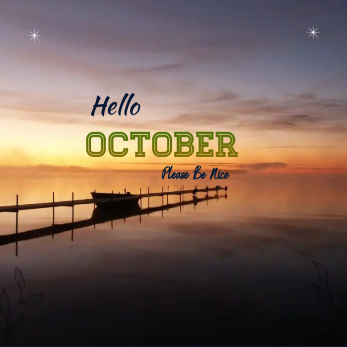 Hello October Template | PosterMyWall