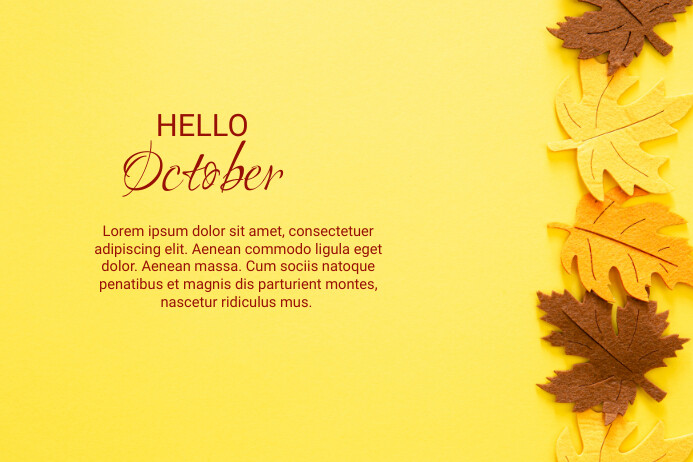 Hello October Design hello october Template | PosterMyWall