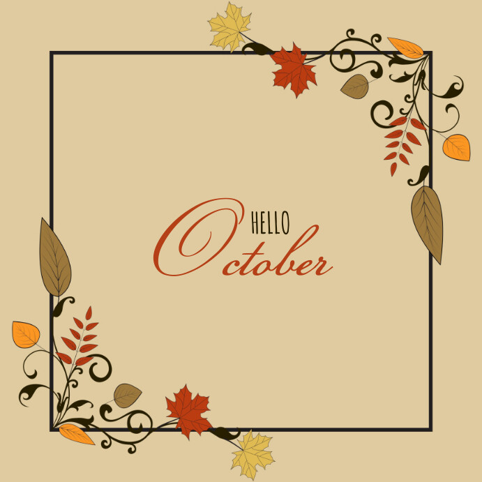 Hello October Template PosterMyWall