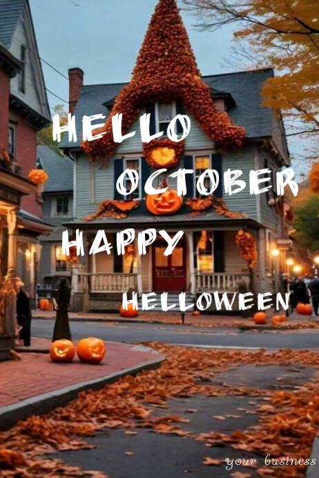 Hello October Template | PosterMyWall
