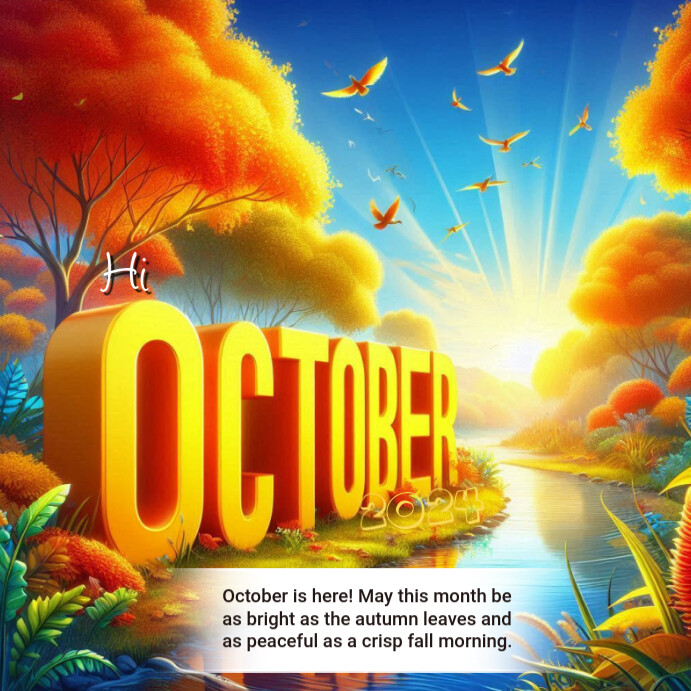 Hello October Design Hello October Template | PosterMyWall