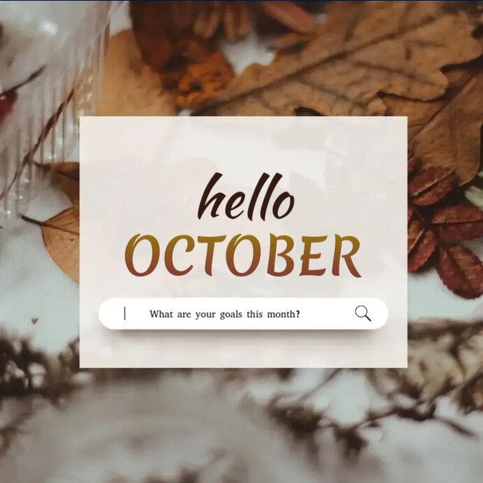 Hello October Template | PosterMyWall