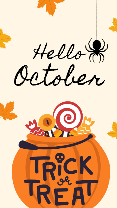 Hello October Template PosterMyWall