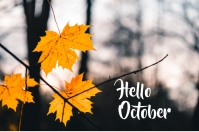 Fall October Templete hello October Template | PosterMyWall