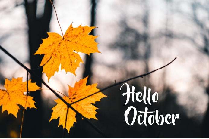 Hello October Header Image hello October Template | PosterMyWall