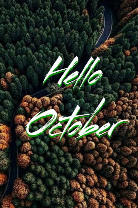 Hello October Design Hello October Template | PosterMyWall