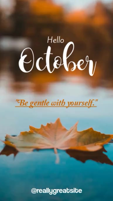 Hello October Instagram Story template