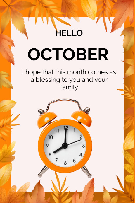 Hello October Activity Hello october Template | PosterMyWall