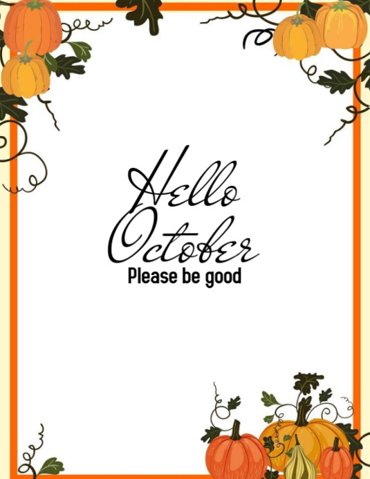 Hello october flyer Template | PosterMyWall
