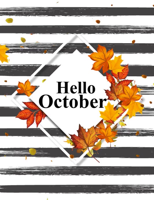 Hello October Flyer Template | PosterMyWall