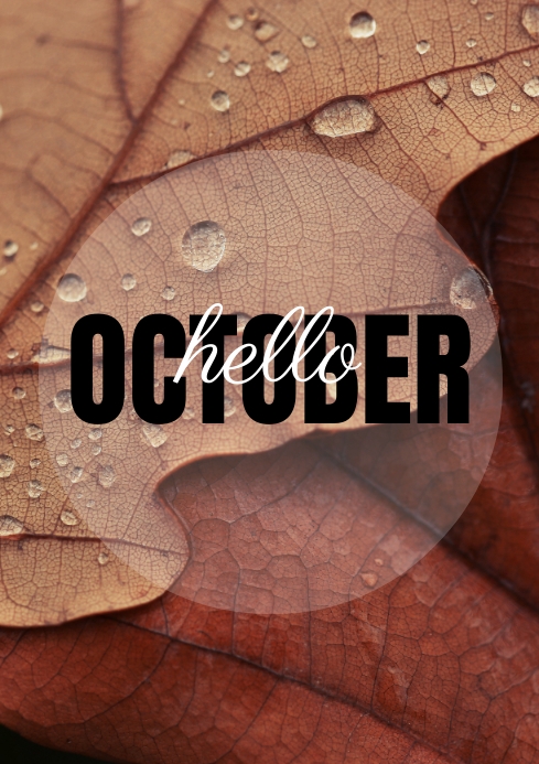 Hello October Flyer Poster2 Template | PosterMyWall