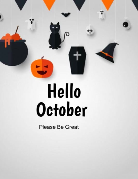 Plantilla de Hello october flyer template | PosterMyWall