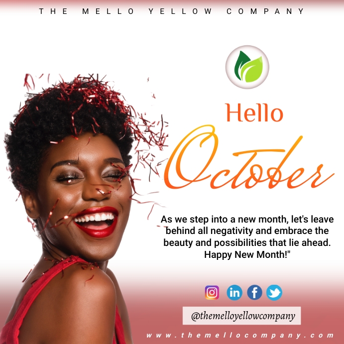 hello october flyer template | PosterMyWall