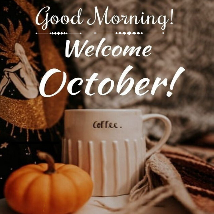 Hello October Instagram Post 2023 Template PosterMyWall hello-october-instagram-post-2023-template-postermywall