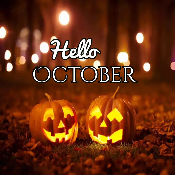 Hello october instagram post Template | PosterMyWall