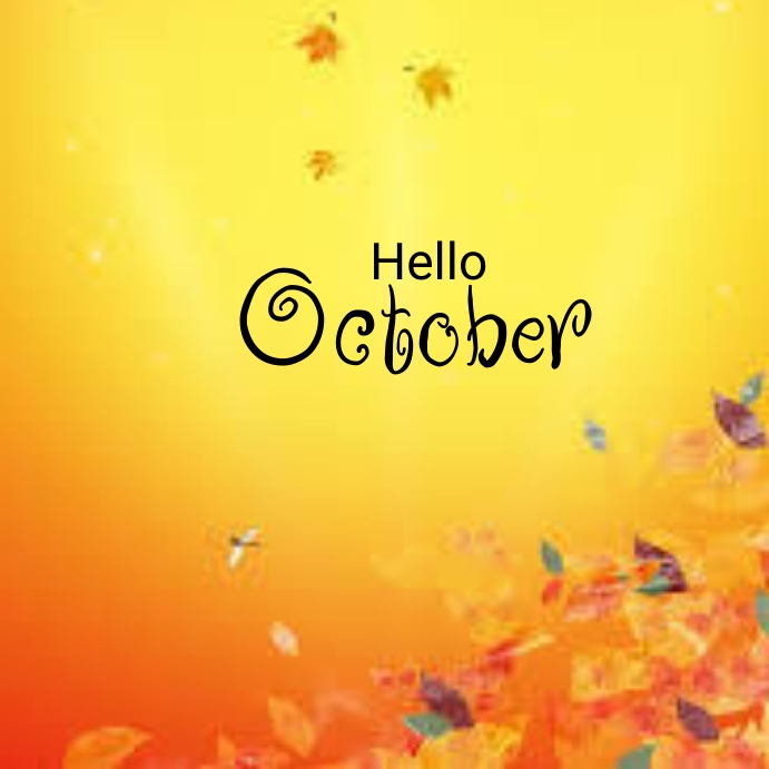 hello october instagram post Template | PosterMyWall