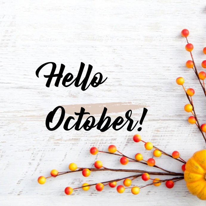 Hello October Instagram post Template | PosterMyWall