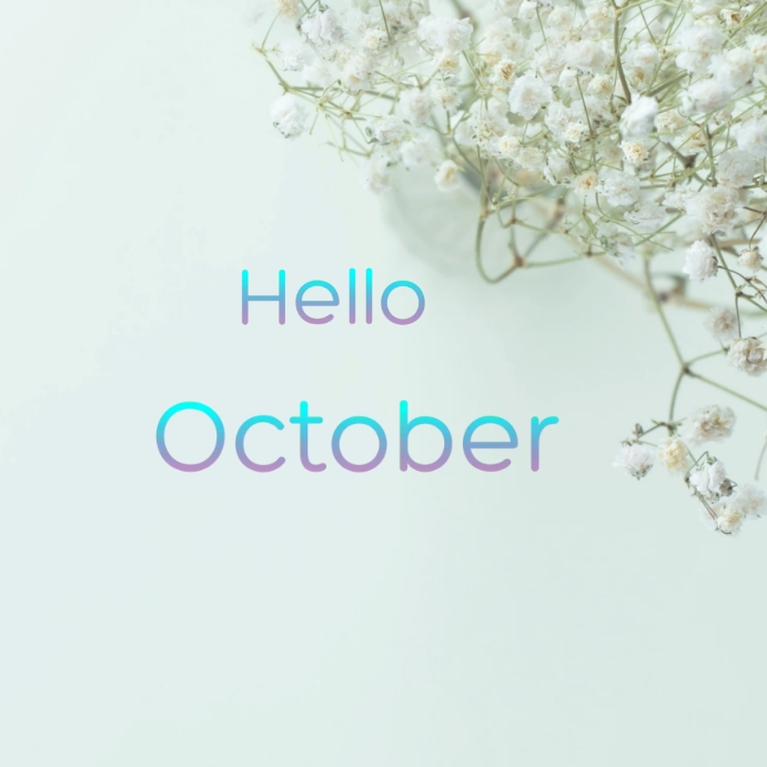Hello October Instagram Post. Template | PosterMyWall