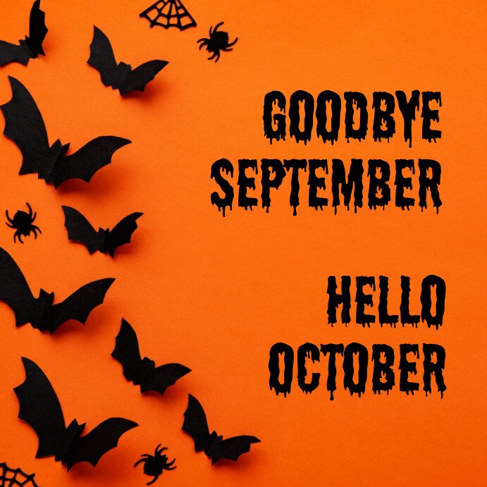 Hello October Instagram Post. Template | PosterMyWall