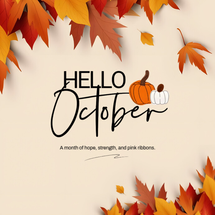 Hello October Post Quadrato (1:1) template