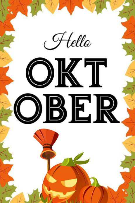 Hello October Poster Template | PosterMyWall