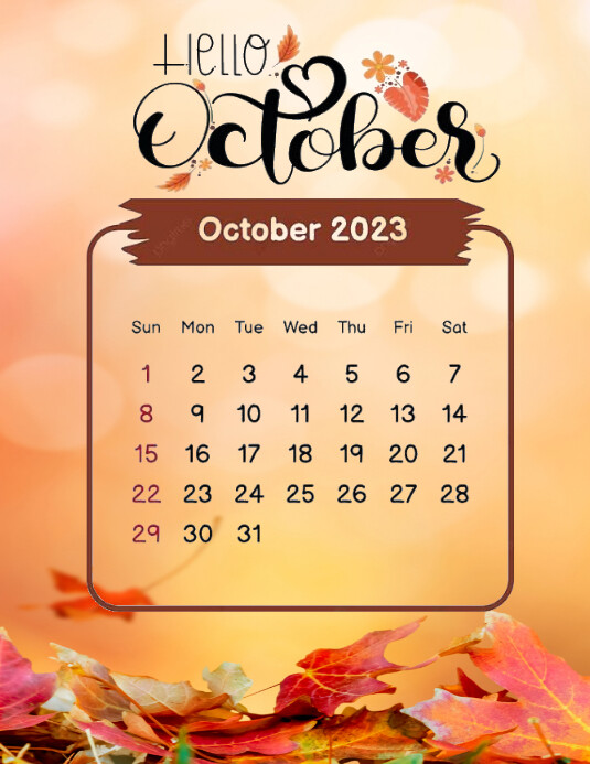 Hello october poster Template | PosterMyWall