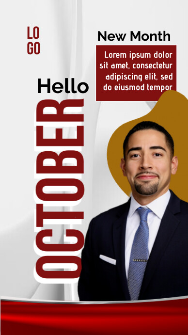 Hello OCTOBER POSTER Template | PosterMyWall