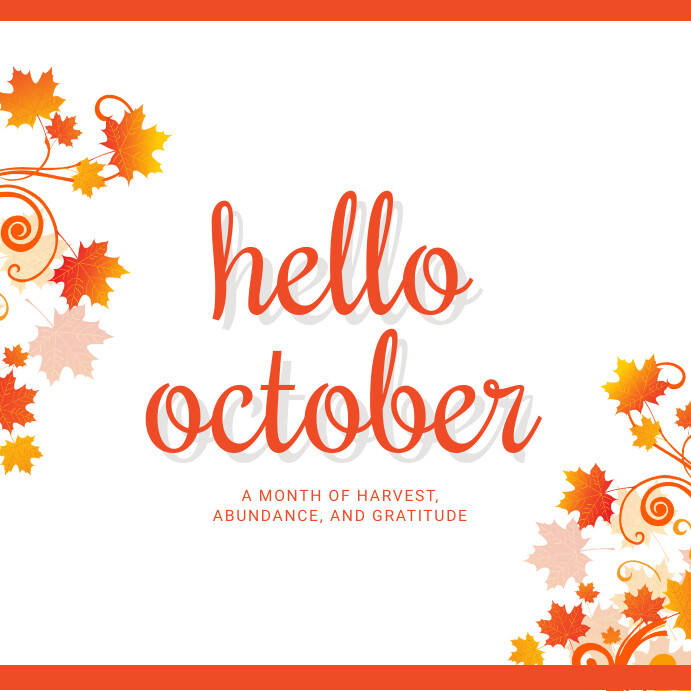Hello October Template PosterMyWall