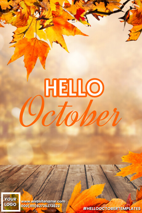 Help October Brown Autumn Season Posters Template | PosterMyWall
