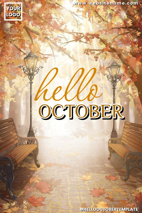 Hello October Template PosterMyWall