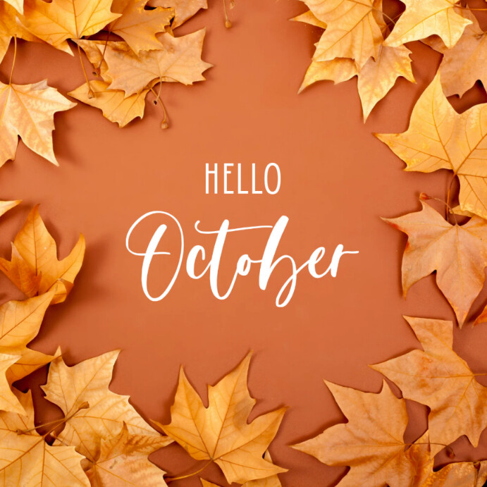 Hello October template design | PosterMyWall