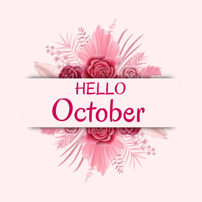 HELLO October template Instagram post | PosterMyWall