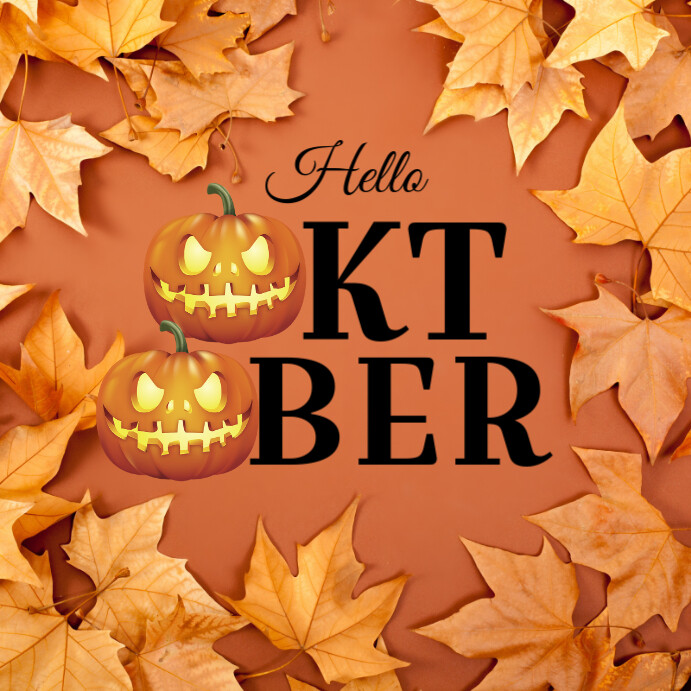Hello October Template Online Greeting Card PosterMyWall