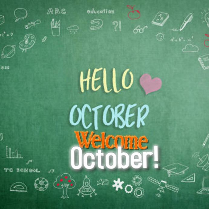 Copy of Hello October Welcome October Instagram Flyer | PosterMyWall