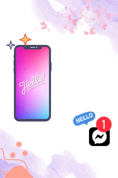 Hello Phone Online cute Template | PosterMyWall