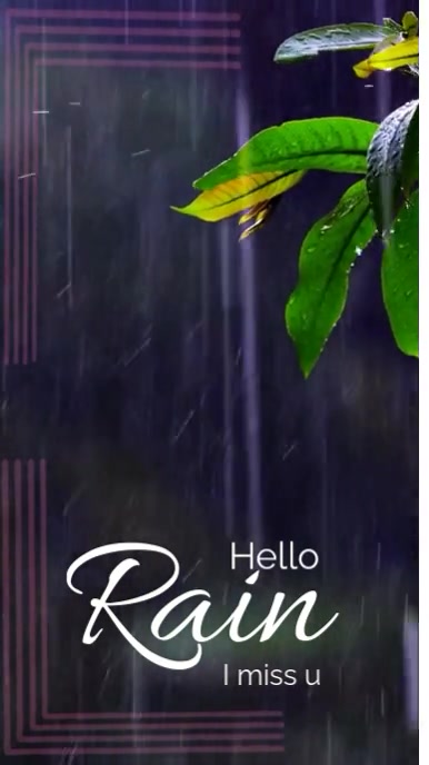 Modèle HELLO RAIN | PosterMyWall