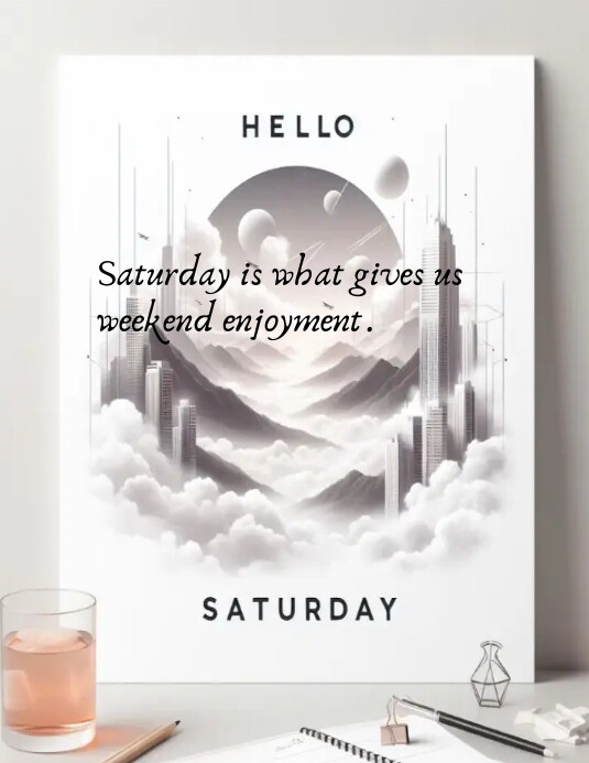 Hello Saturday Template | PosterMyWall