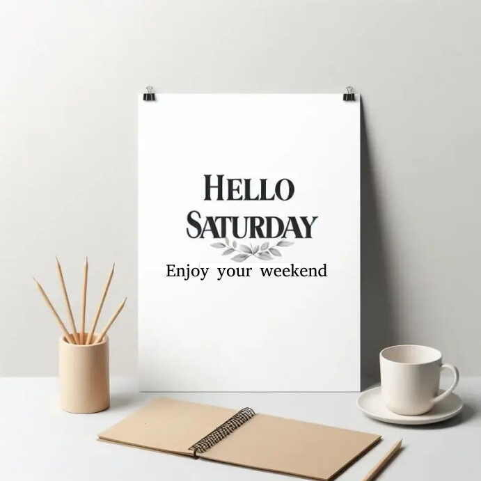 Hello Saturday Template | PosterMyWall