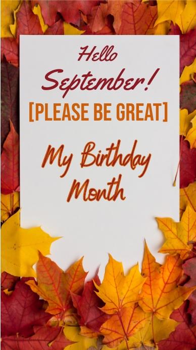 Hello September welcome Birthday Month Template PosterMyWall hello-september-welcome-birthday-month-template-postermywall