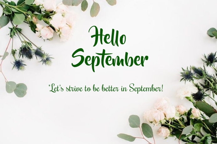 Hello September Template | PosterMyWall