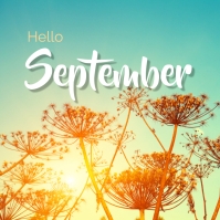 Hello September Instagram Post template